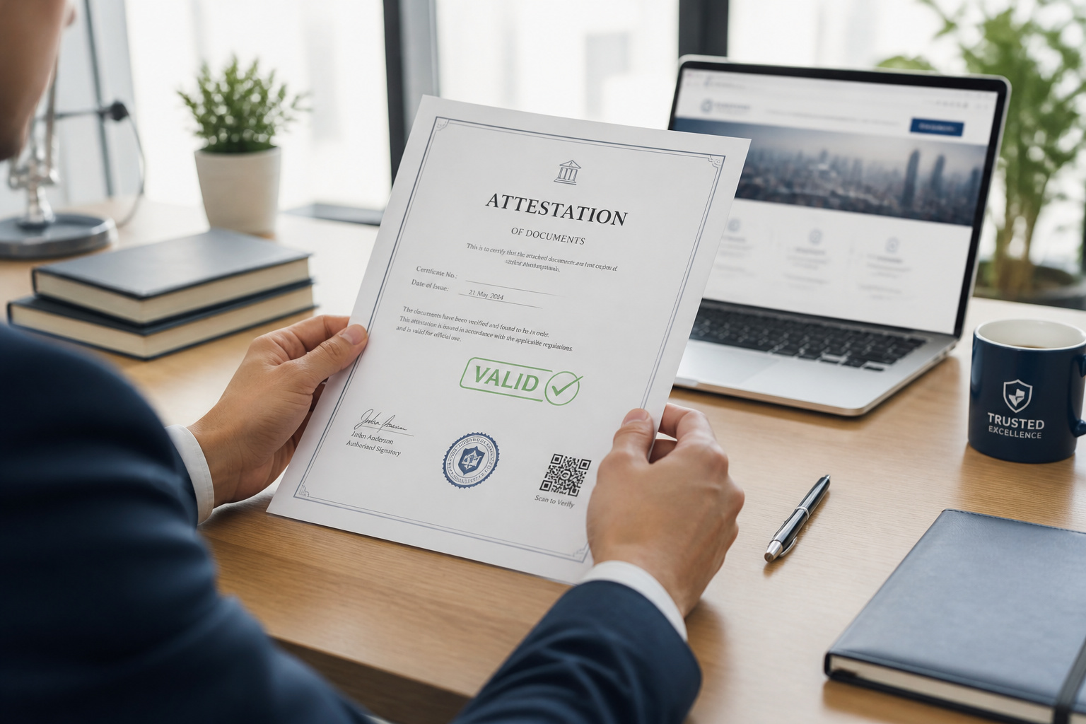 Attestation validee certification officielle
